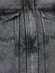 Fermuar Detaylı Jean Ceket